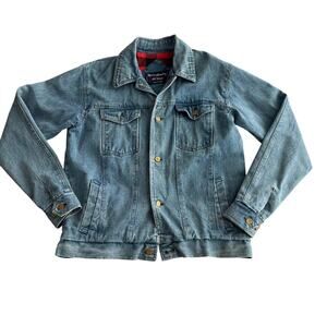 Big Yank Sportabouts VTG 80s Buffalo Plaid‎ Flannel Lined Trucker Jean Jacket XL